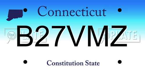 B27VMZ Connecticut License Plate