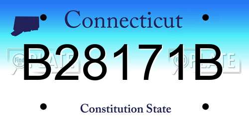 B28171B Connecticut License Plate