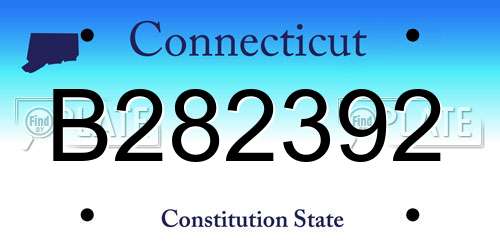 B282392 Connecticut License Plate