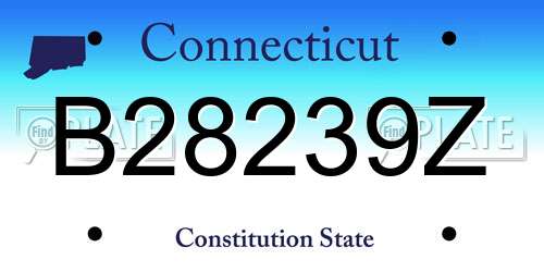 B28239Z Connecticut License Plate