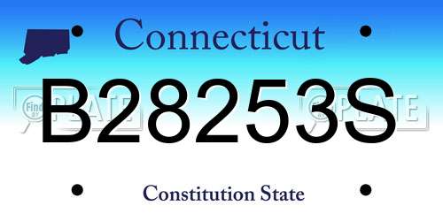 B28253S Connecticut License Plate