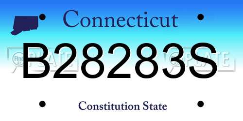 B28283S Connecticut License Plate