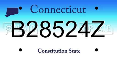 B28524Z Connecticut License Plate
