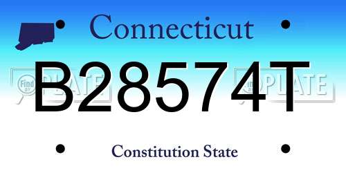 B28574T Connecticut License Plate