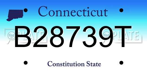B28739T Connecticut License Plate