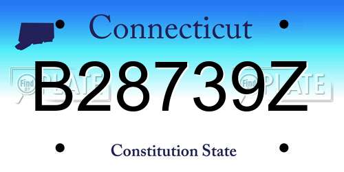 B28739Z Connecticut License Plate