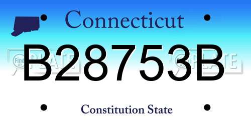 B28753B Connecticut License Plate