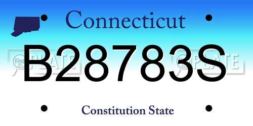 B28783S Connecticut License Plate