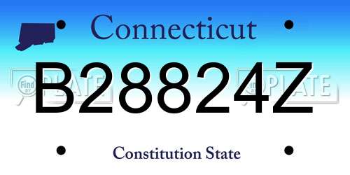 B28824Z Connecticut License Plate