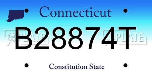 B28874T Connecticut License Plate