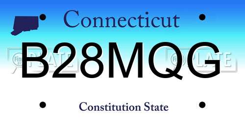 B28MQG Connecticut License Plate