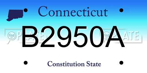 B2950A Connecticut License Plate