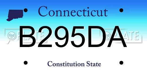 B295DA Connecticut License Plate