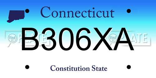 B306XA Connecticut License Plate