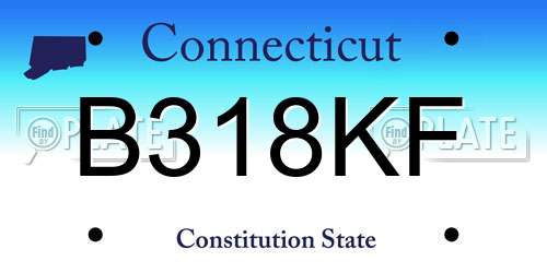 B318KF Connecticut License Plate