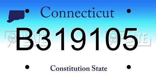 B319105 Connecticut License Plate