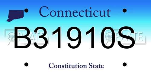 B31910S Connecticut License Plate