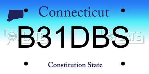 B31DBS Connecticut License Plate