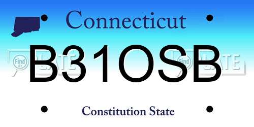 B31OSB Connecticut License Plate