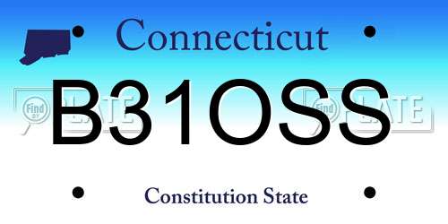 B31OSS Connecticut License Plate