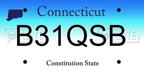 B31QSB Connecticut License Plate