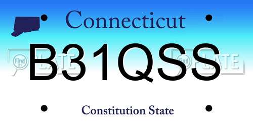 B31QSS Connecticut License Plate