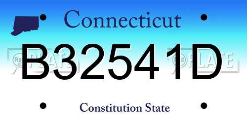 B32541D Connecticut License Plate