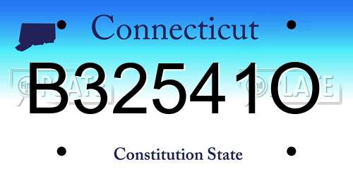 B32541O Connecticut License Plate