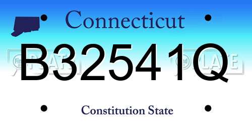 B32541Q Connecticut License Plate