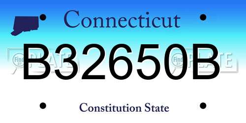 B32650B Connecticut License Plate