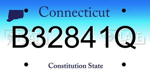 B32841Q Connecticut License Plate