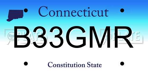 B33GMR Connecticut License Plate