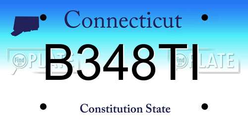 B348TI Connecticut License Plate
