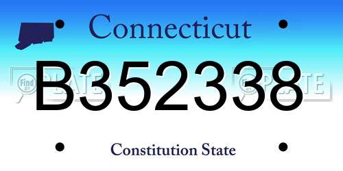 B352338 Connecticut License Plate