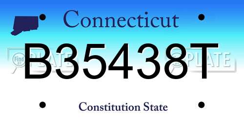 B35438T Connecticut License Plate