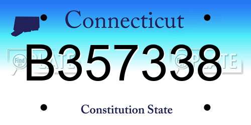 B357338 Connecticut License Plate