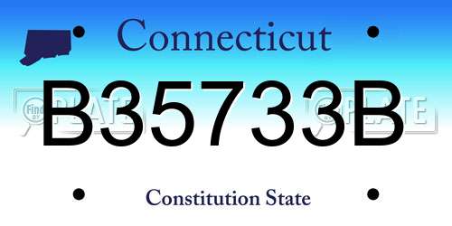 B35733B Connecticut License Plate