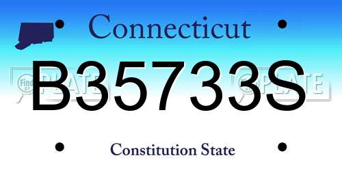 B35733S Connecticut License Plate