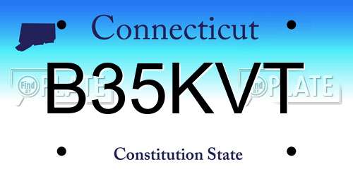 B35KVT Connecticut License Plate
