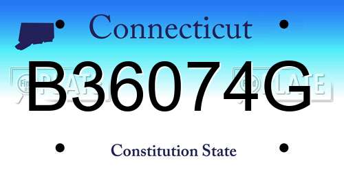 B36074G Connecticut License Plate