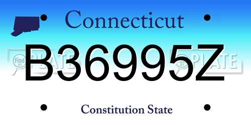 B36995Z Connecticut License Plate