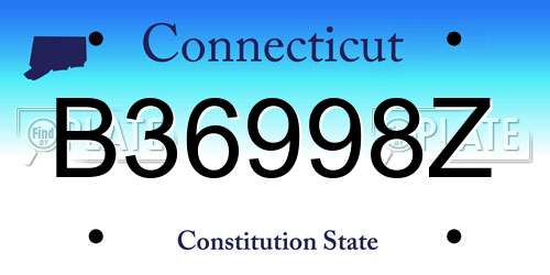 B36998Z Connecticut License Plate