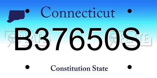 B37650S Connecticut License Plate