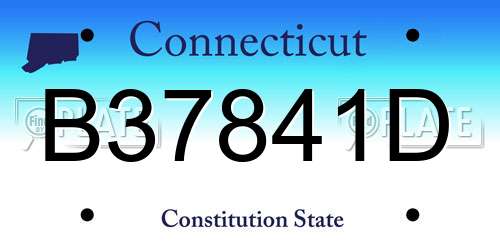 B37841D Connecticut License Plate