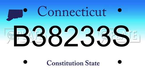 B38233S Connecticut License Plate