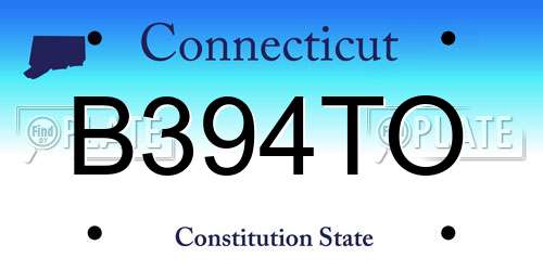 B394TO Connecticut License Plate
