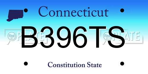 B396TS Connecticut License Plate