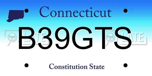 B39GTS Connecticut License Plate