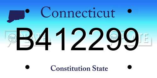 B412299 Connecticut License Plate