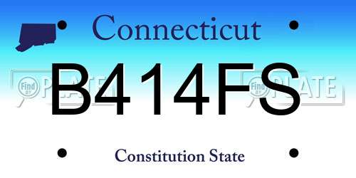 B414FS Connecticut License Plate